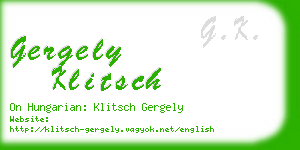 gergely klitsch business card